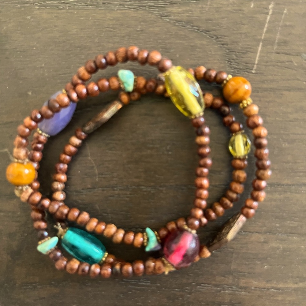 Boho beaded bracelet set
